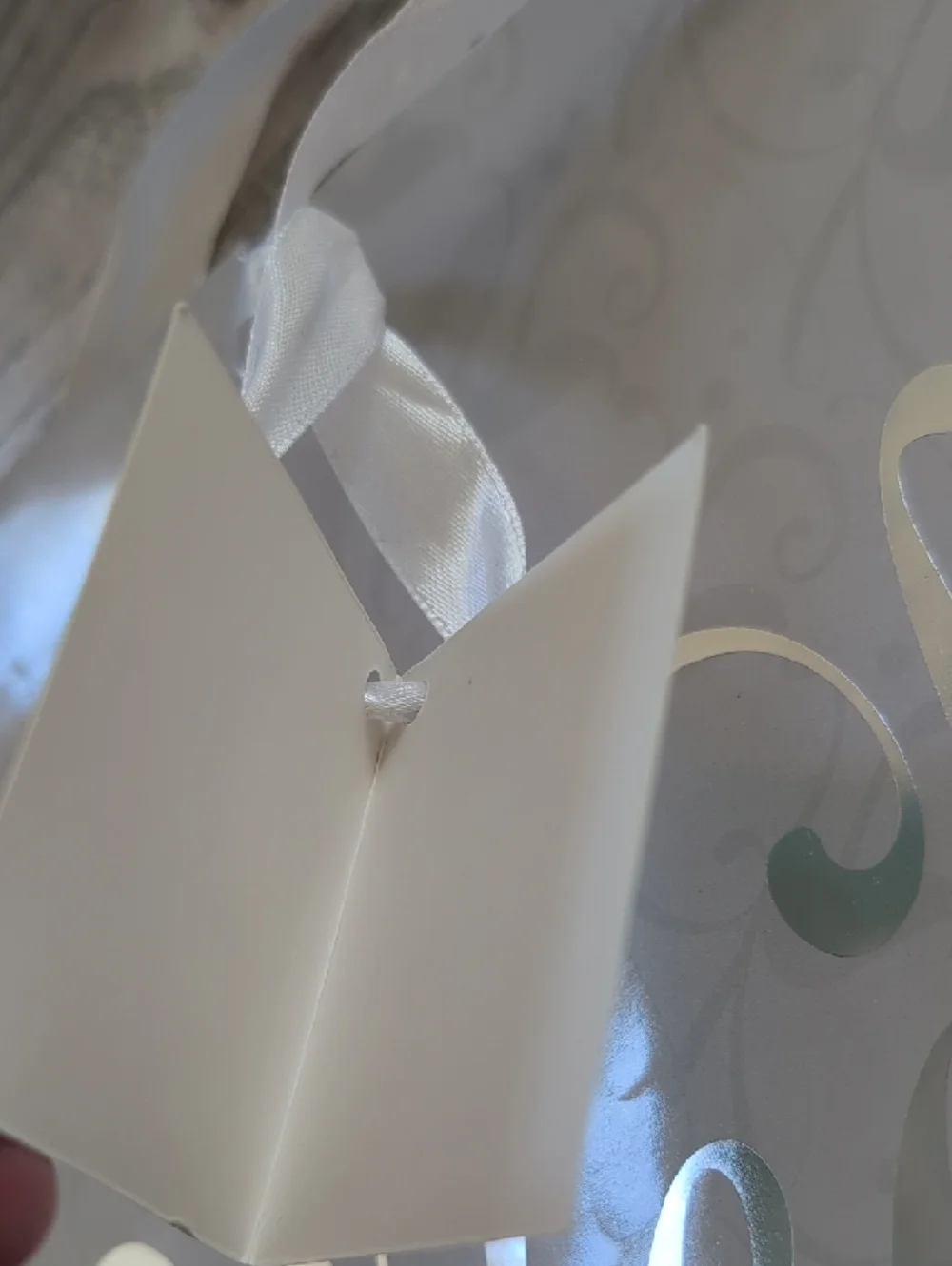 Wedding Gift Bag with Gold & White Wedding Stickers